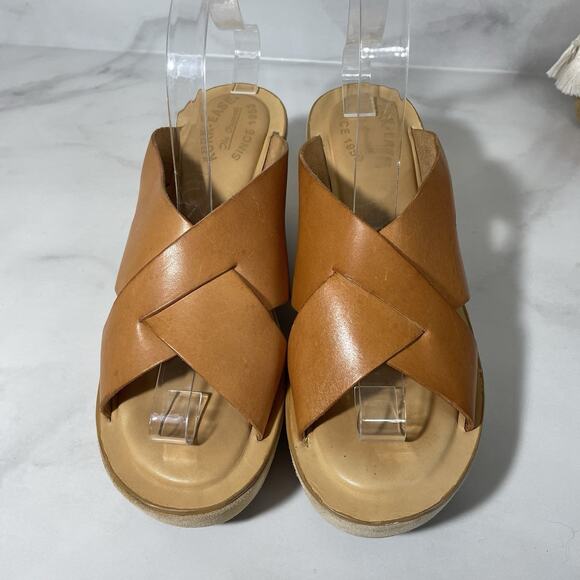 Kork Ease LANA Crisscross Slide Sandal Women’s 9 Brown Platform Wedge Boho - Picture 3 of 15